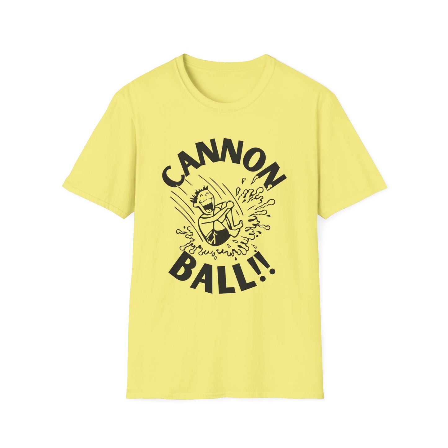 CANNONBALL! Funny Cartoon Summer Swimming T-Shirt