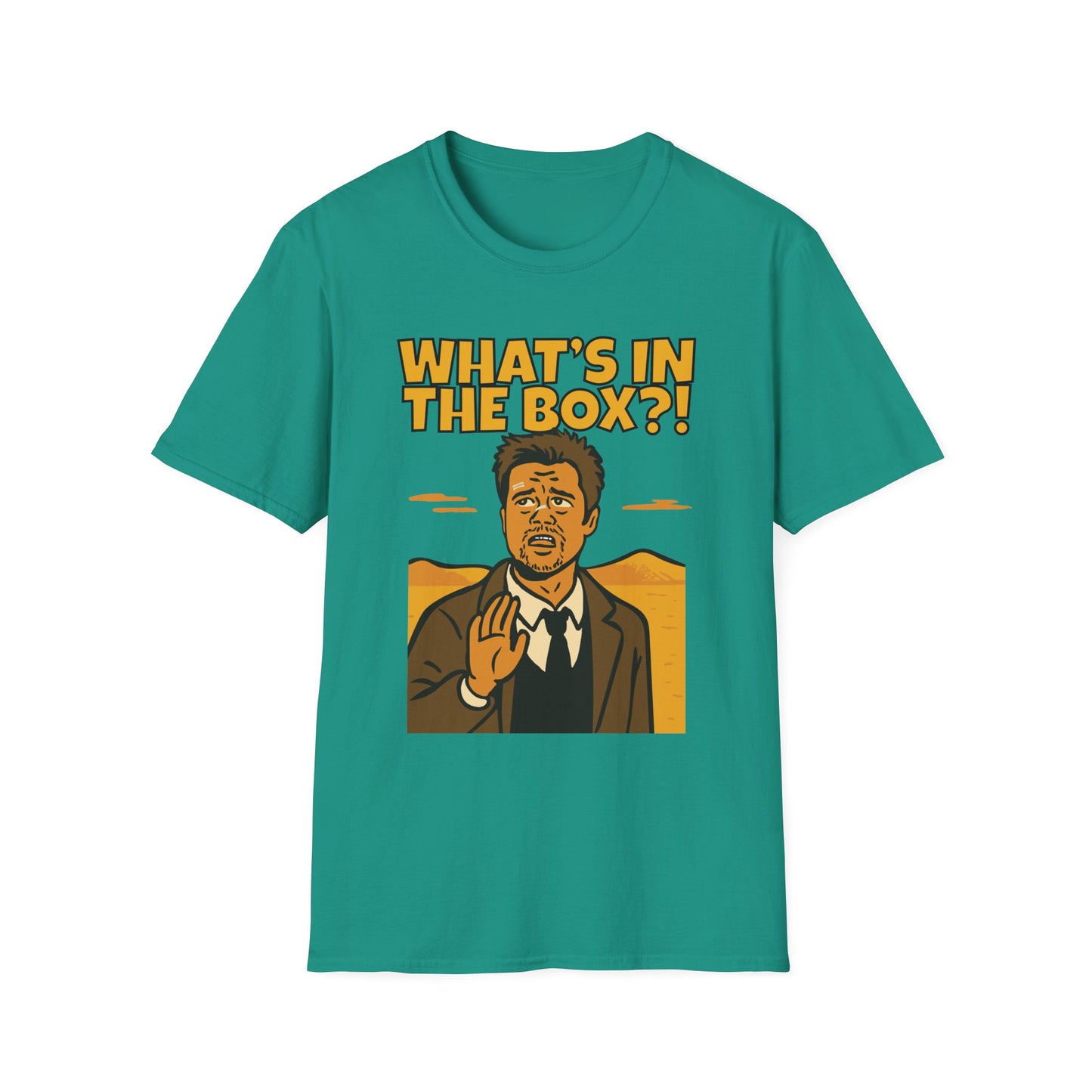 Brad Pitt Seven (Se7en) What's in the Box?! Unisex Softstyle T-Shirt