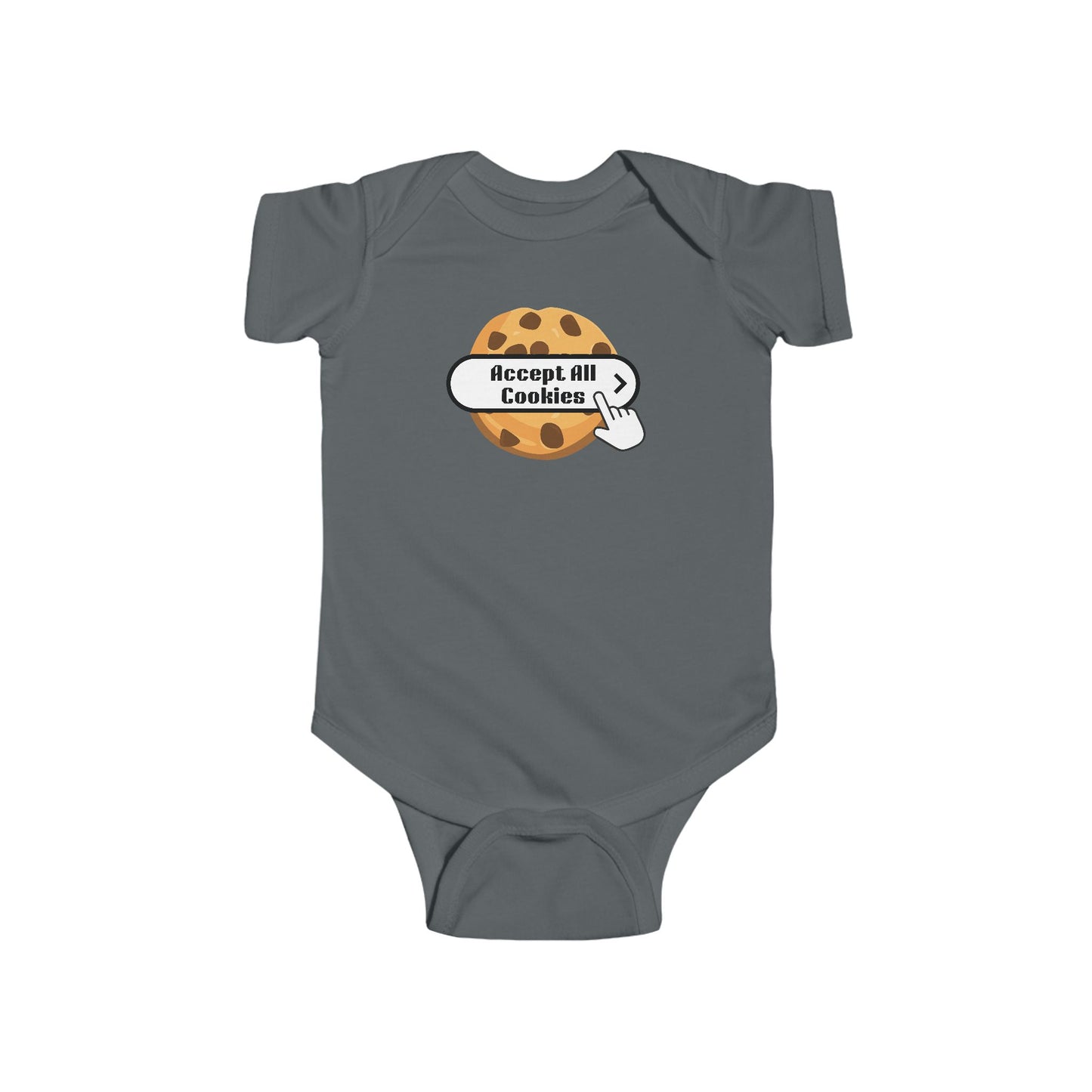 Funny Baby Bodysuit - Accept All Cookies - Cute Baby Shower or Birthday Gift