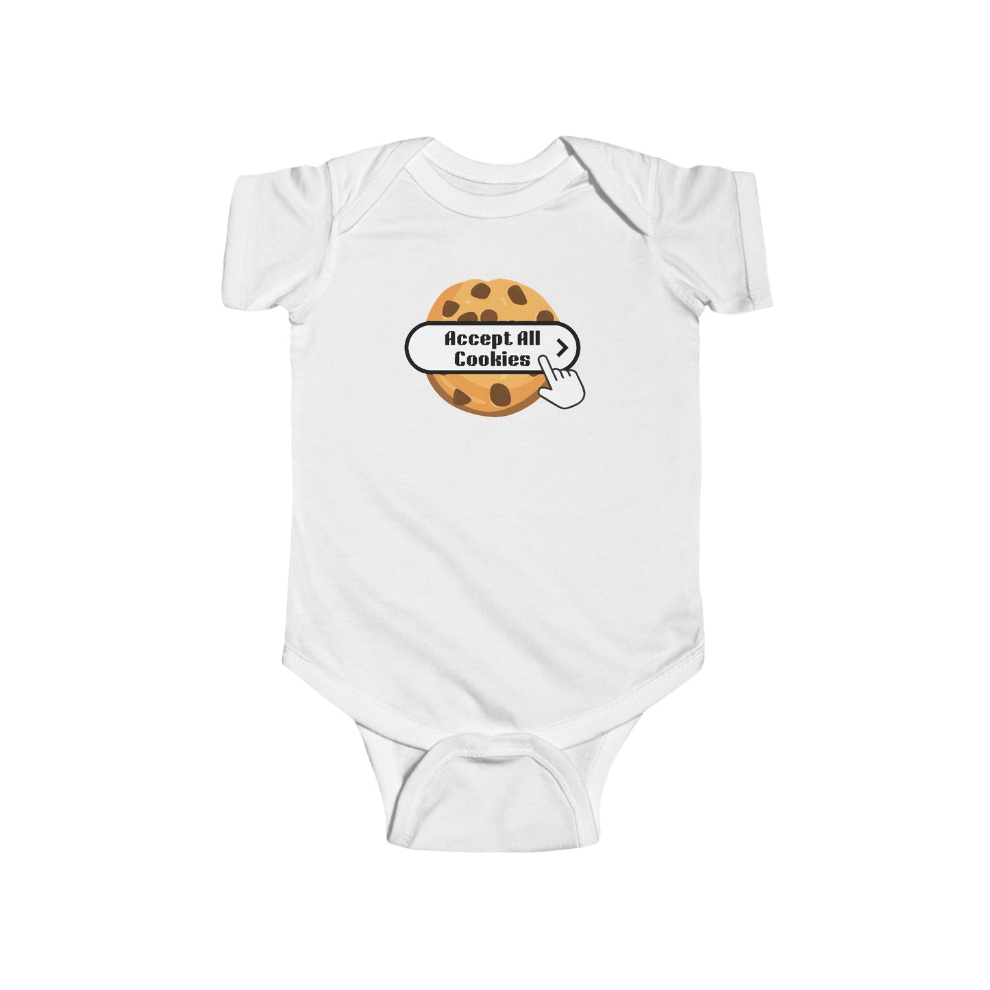 Funny Baby Bodysuit - Accept All Cookies - Cute Baby Shower or Birthday Gift