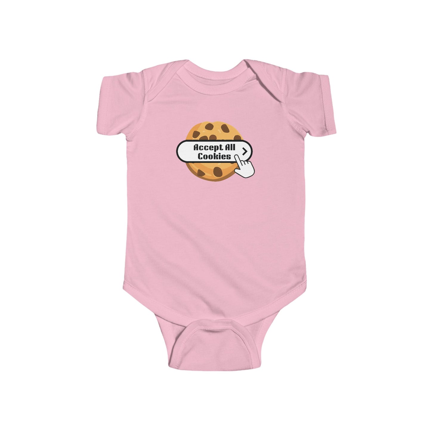 Funny Baby Bodysuit - Accept All Cookies - Cute Baby Shower or Birthday Gift