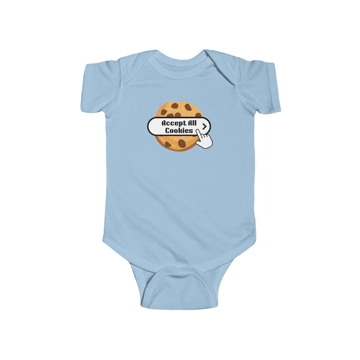 Funny Baby Bodysuit - Accept All Cookies - Cute Baby Shower or Birthday Gift