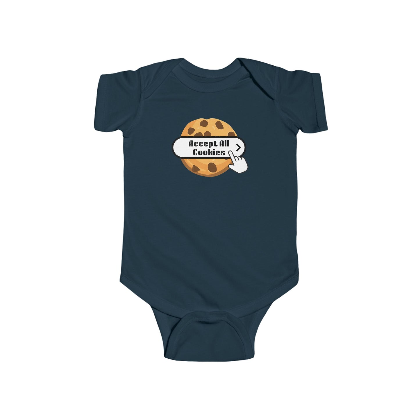 Funny Baby Bodysuit - Accept All Cookies - Cute Baby Shower or Birthday Gift
