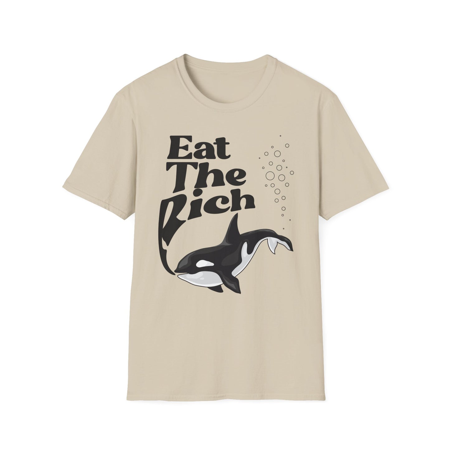 Eat the Rich T-Shirt with Orca - Unisex Softstyle