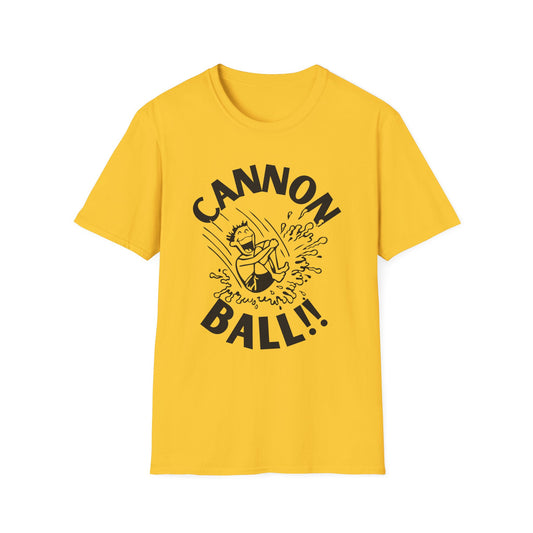 CANNONBALL! Funny Cartoon Summer Swimming T-Shirt