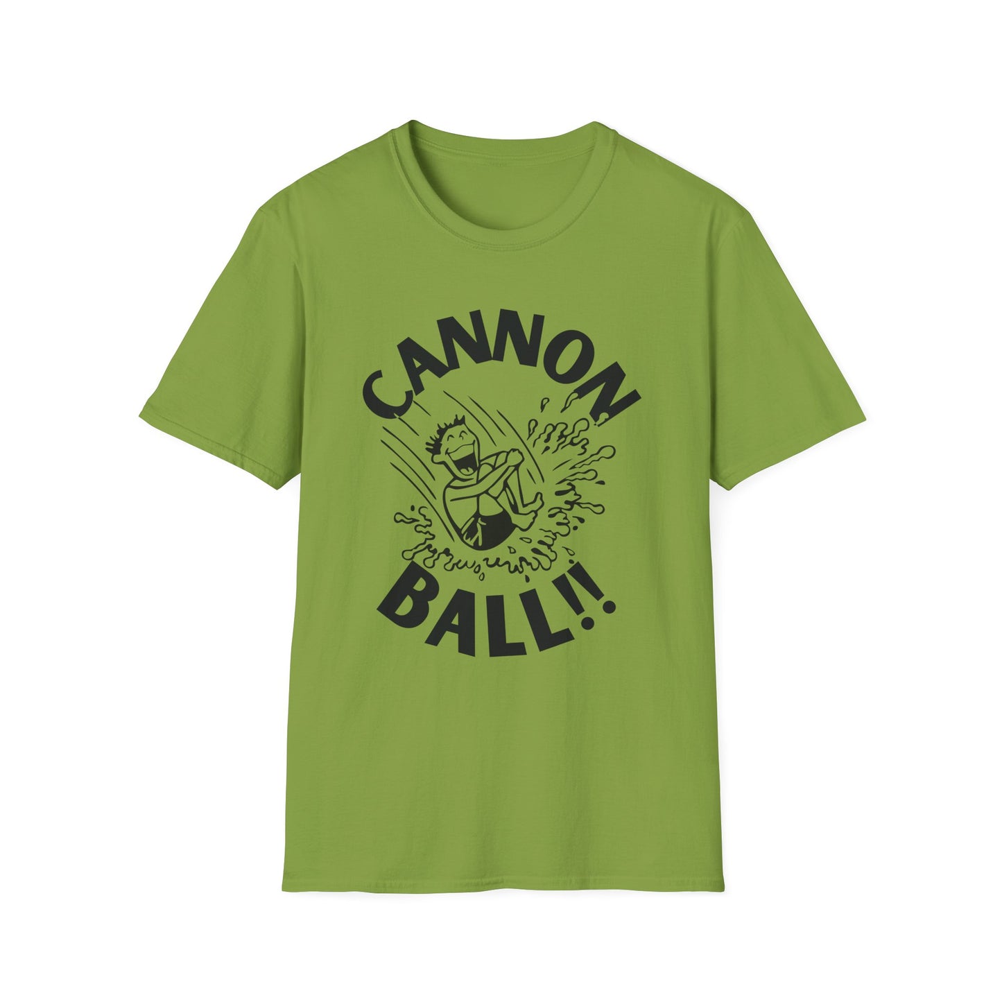 CANNONBALL! Funny Cartoon Summer Swimming T-Shirt
