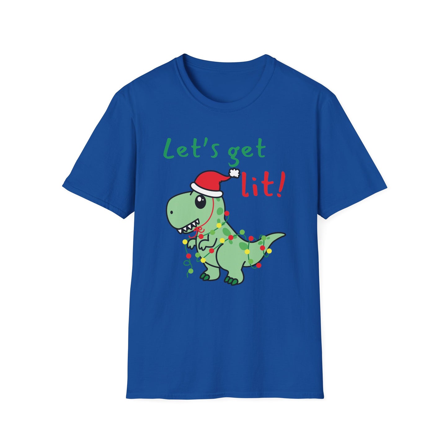 Christmas Dinosaur T-Shirt - Let's Get Lit!