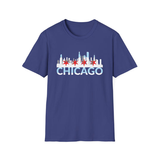 Chicago Skyline Flag T-shirt