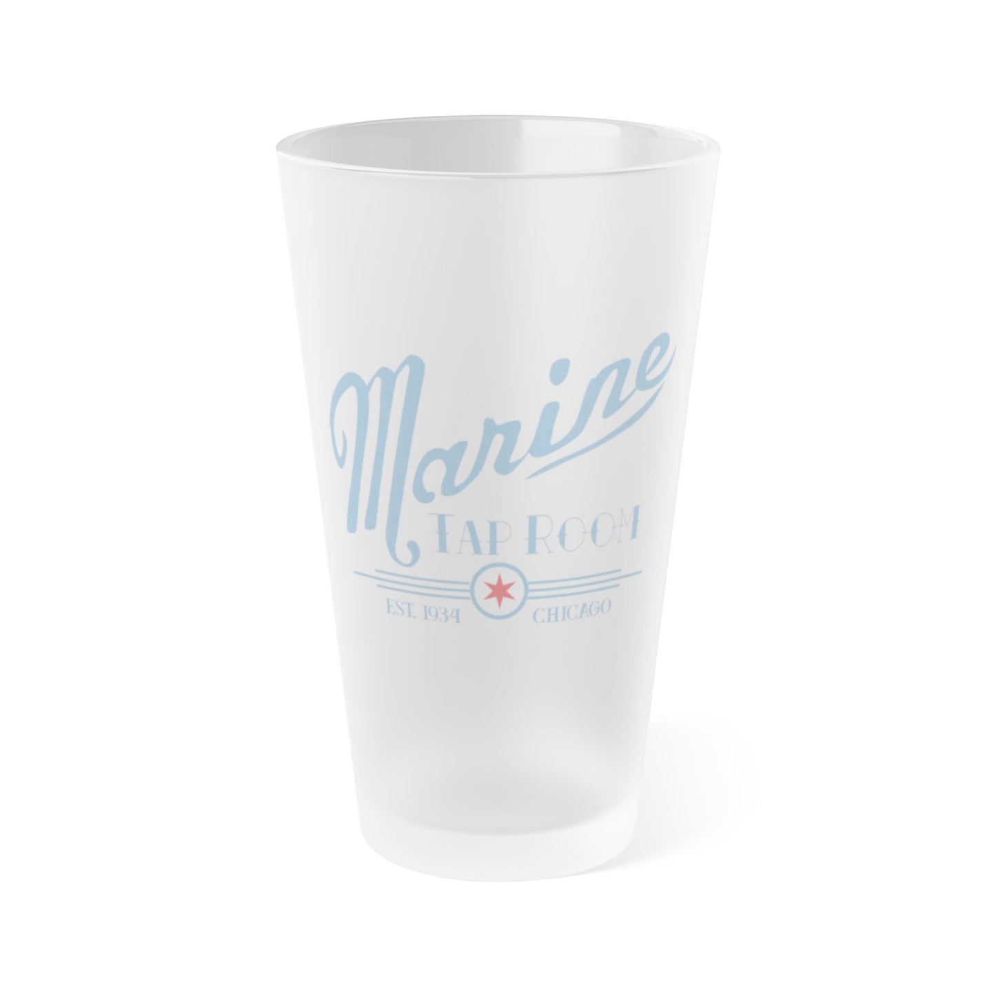 Marine Tap Room - Historic Bar on the South Side of Chicago - 16oz Frosted Pint Glass- Perfect Gift for Beer Lovers