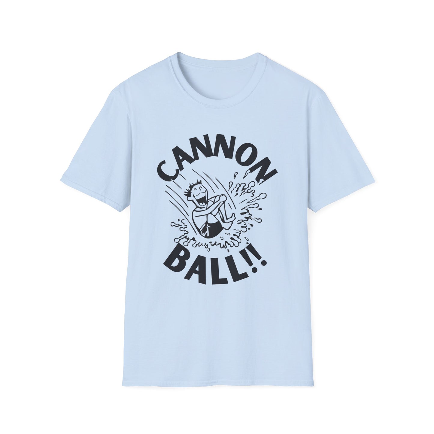 CANNONBALL! Funny Cartoon Summer Swimming T-Shirt