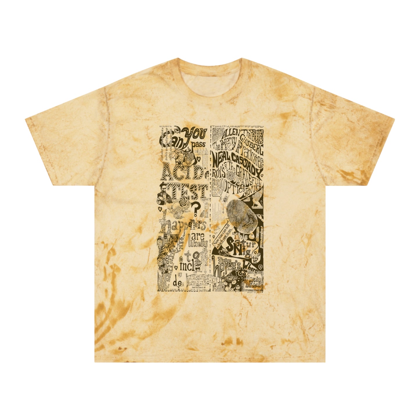 Vintage Tie-Dye Grateful Dead Acid Test Poster T-Shirt