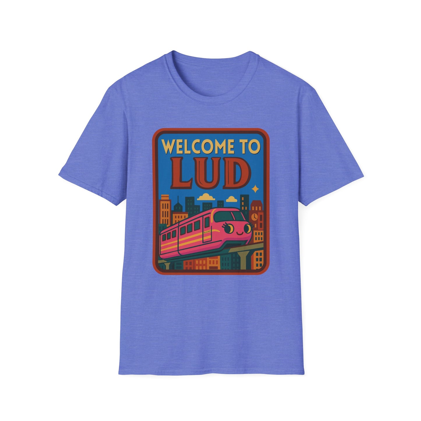 Stephen King's The Dark Tower Town of Lud Tourism Poster featuring Blaine the Mono Unisex Softstyle T-Shirt