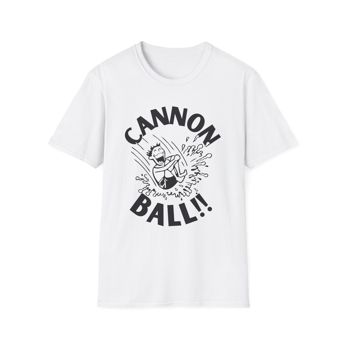 CANNONBALL! Funny Cartoon Summer Swimming T-Shirt