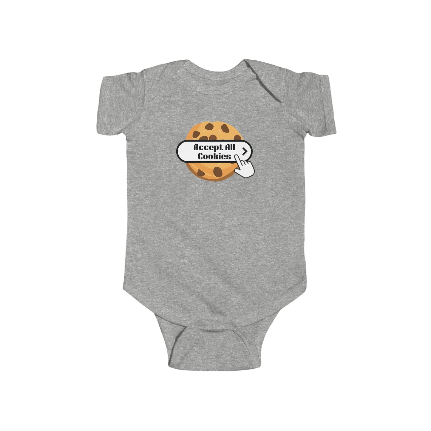 Funny Baby Bodysuit - Accept All Cookies - Cute Baby Shower or Birthday Gift