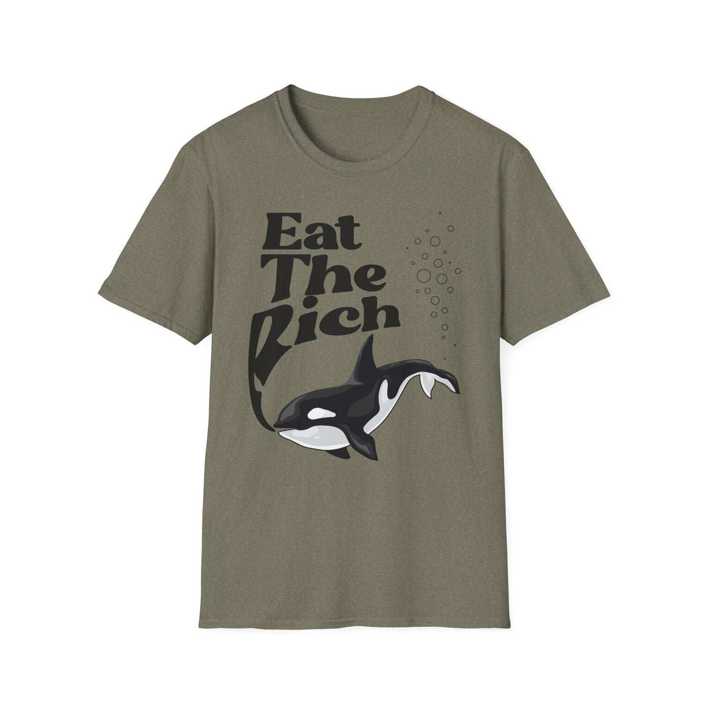 Eat the Rich T-Shirt with Orca - Unisex Softstyle
