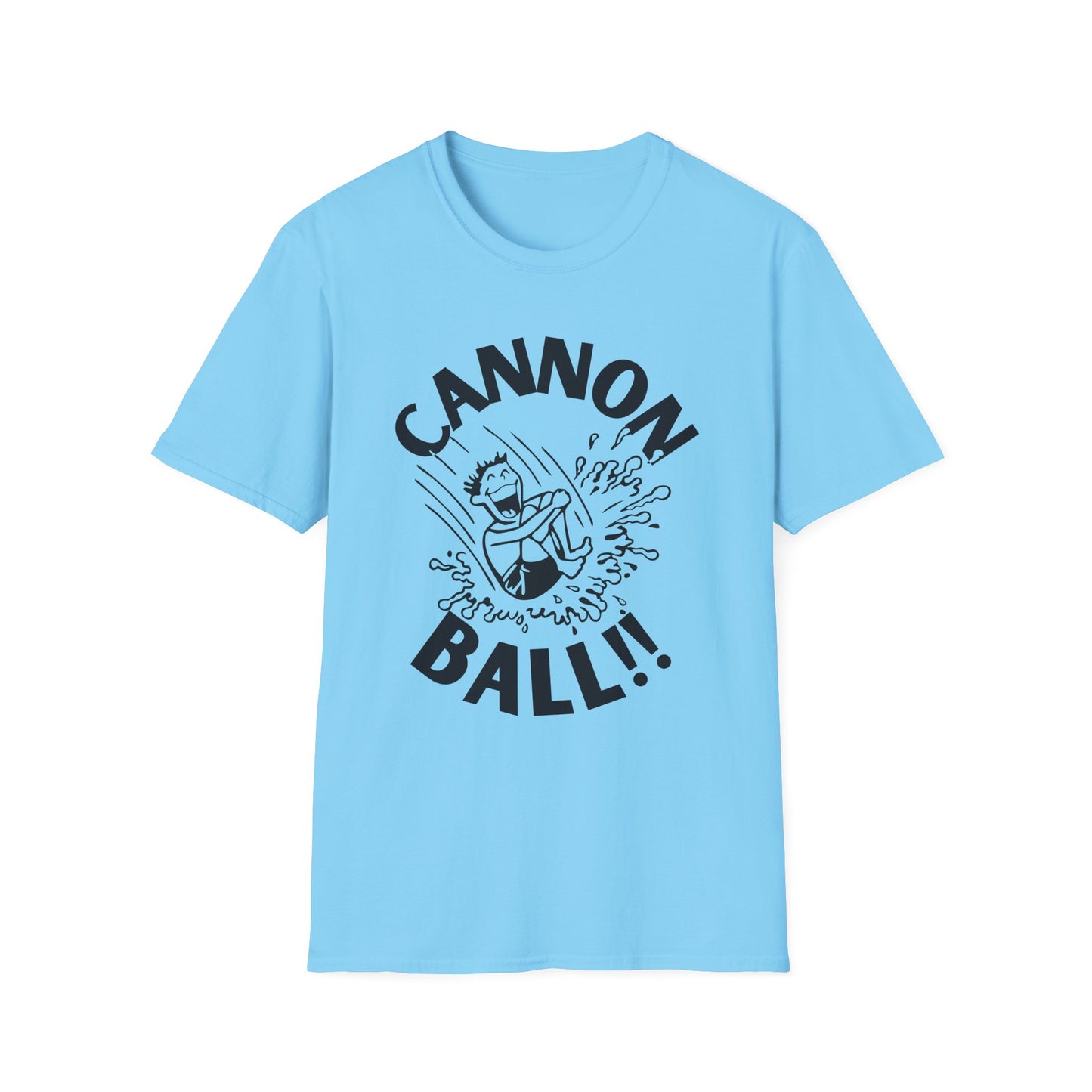 CANNONBALL! Funny Cartoon Summer Swimming T-Shirt