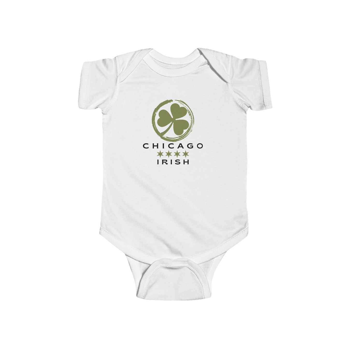 Chicago Irish Baby with Shamrock - Cute Baby Bodysuit Design for Newborns, Perfect Gift for Baby Showers & Birthdays