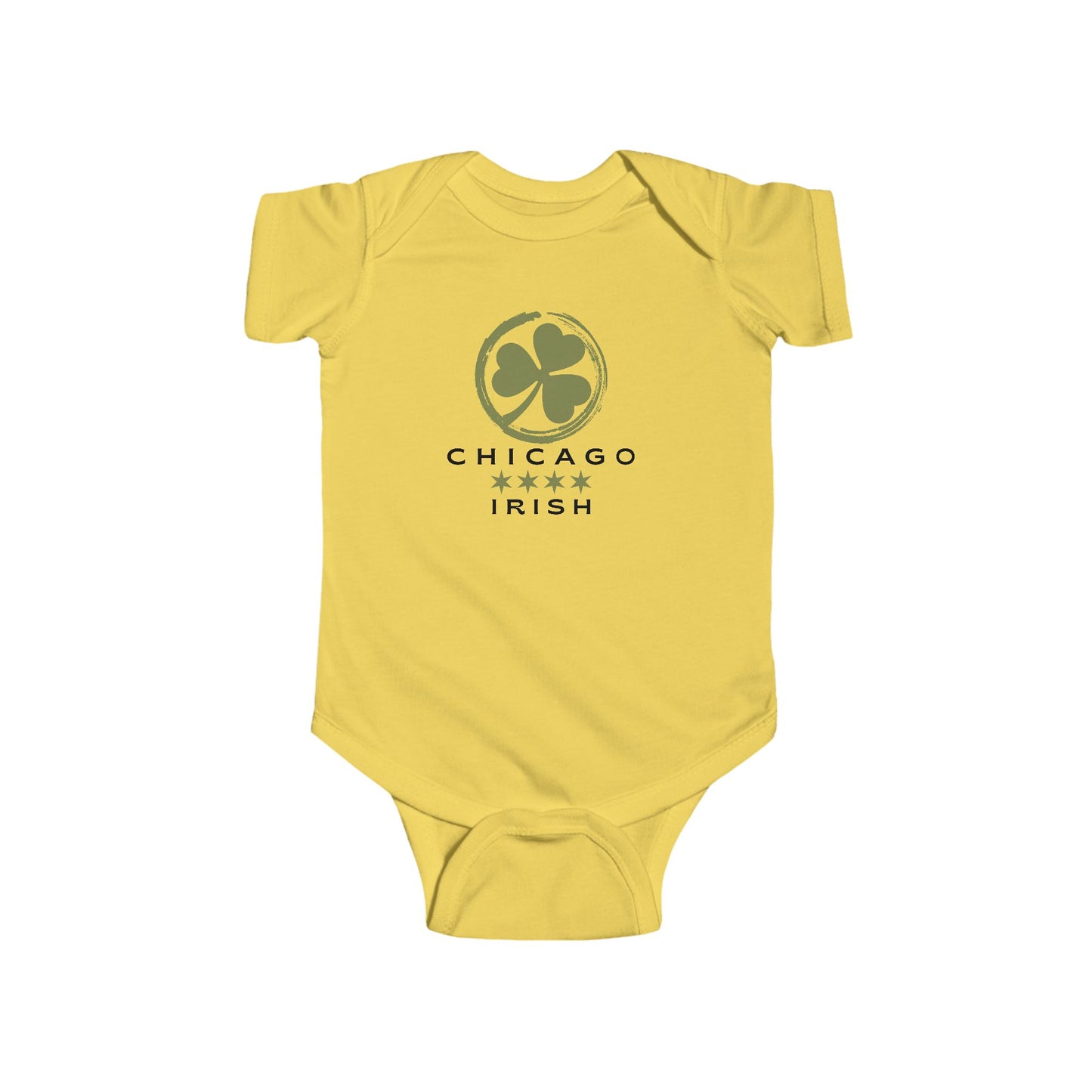 Chicago Irish Baby with Shamrock - Cute Baby Bodysuit Design for Newborns, Perfect Gift for Baby Showers & Birthdays