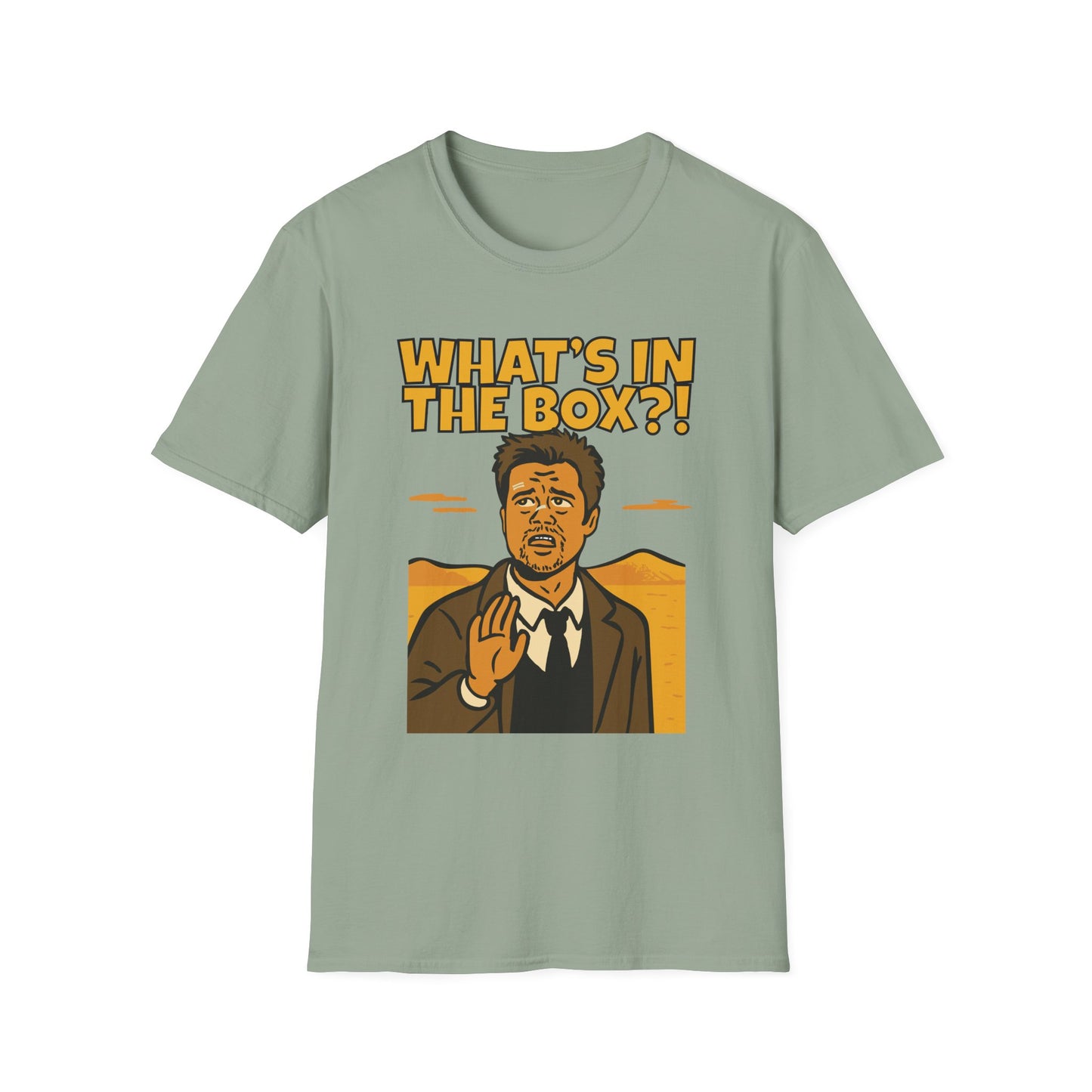 Brad Pitt Seven (Se7en) What's in the Box?! Unisex Softstyle T-Shirt