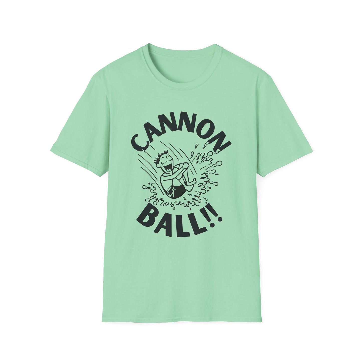CANNONBALL! Funny Cartoon Summer Swimming T-Shirt