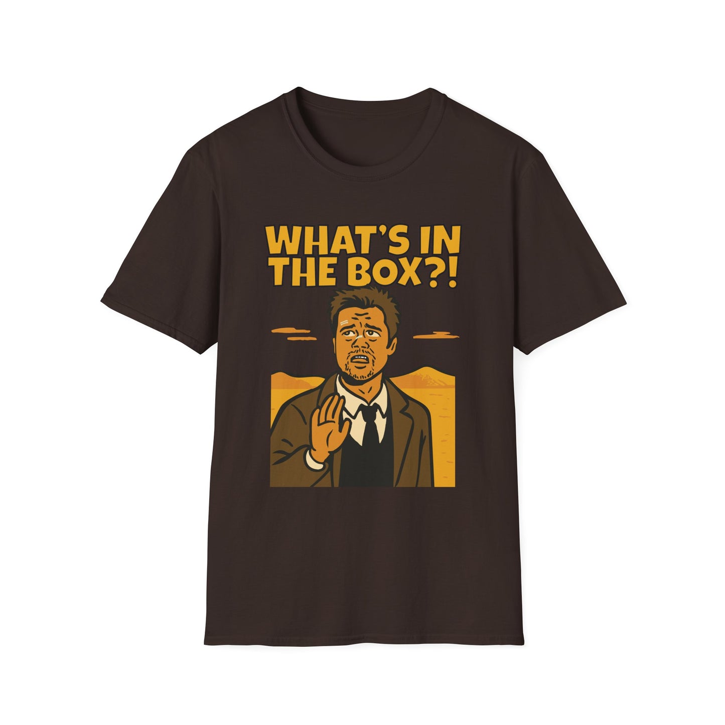 Brad Pitt Seven (Se7en) What's in the Box?! Unisex Softstyle T-Shirt