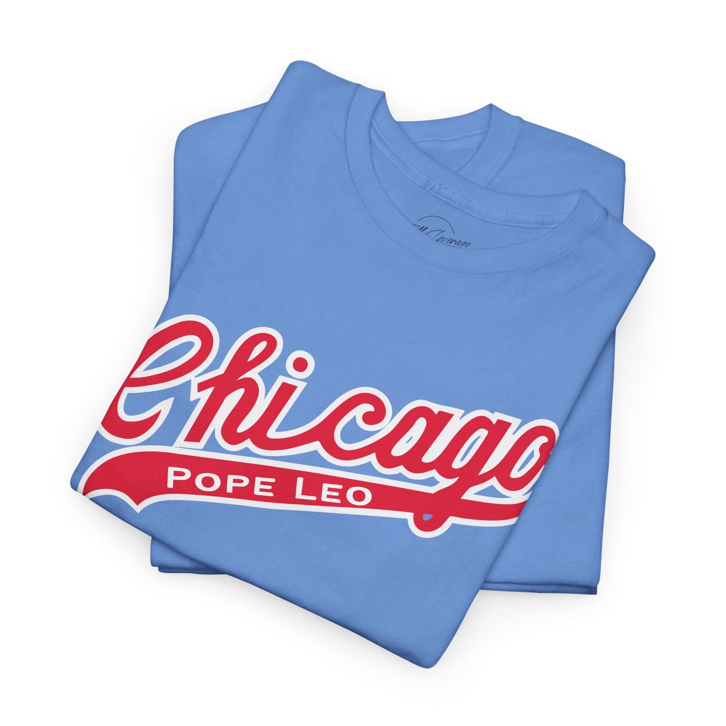 Pope Leo Chicago White Sox Style 1970s Throwback T-Shirt with 'Chicago Pope Leo' on the Front
