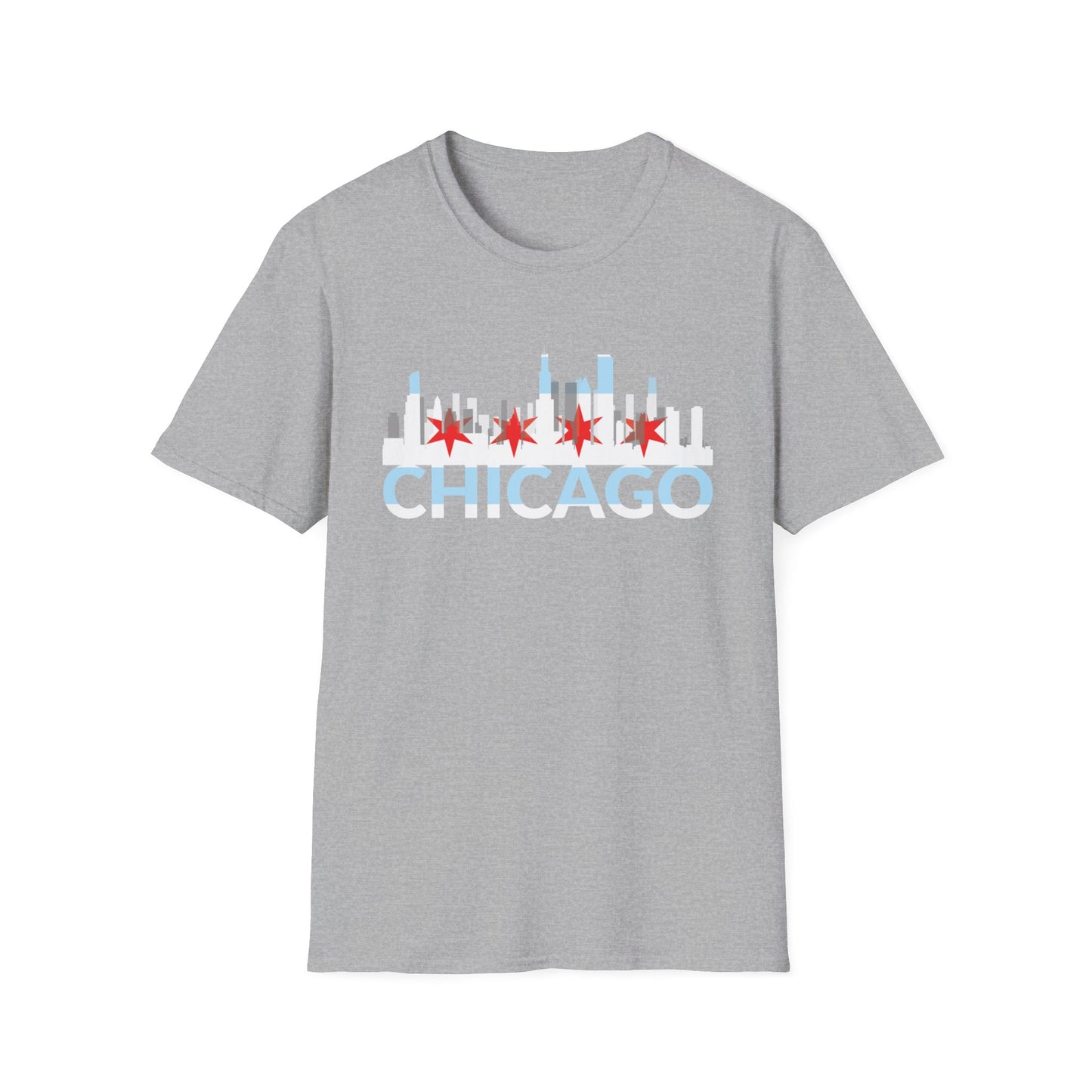 Chicago Skyline with Stars T-Shirt