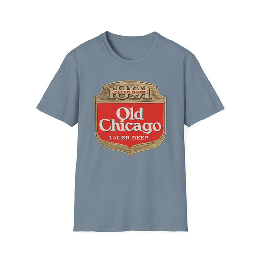Vintage Old Chicago Lager Tee – Retro Beer Brand Revival Unisex Softstyle T-Shirt