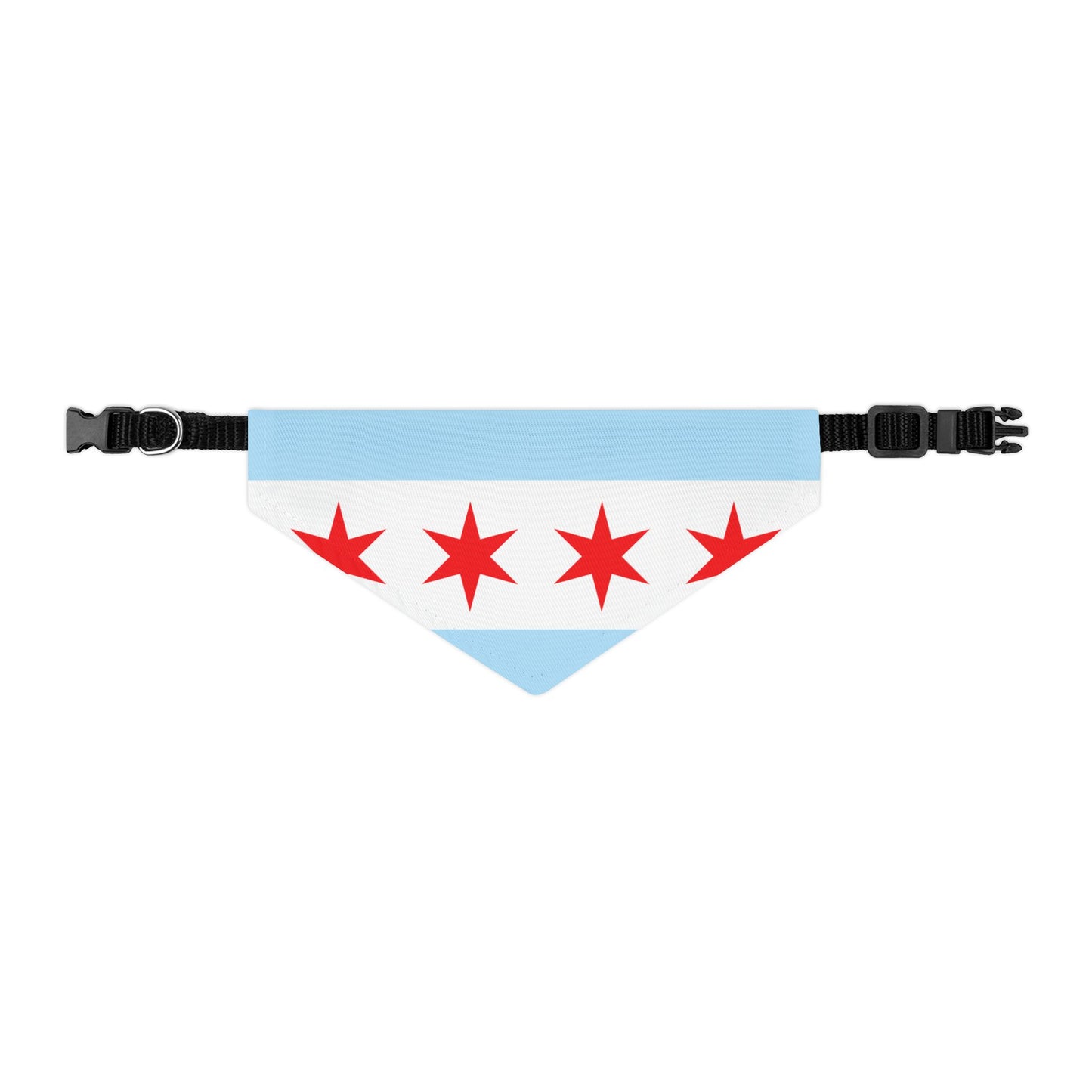 Pet Bandana Collar: Chicago Flag Pet Collar Bandana