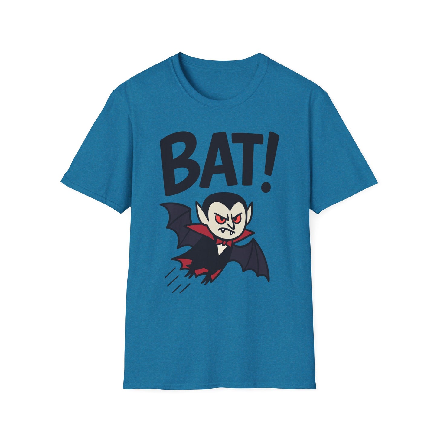 BAT! Vampire Transformation Tee - Shadows-Inspired Graphic Parody Unisex Softstyle T-Shirt