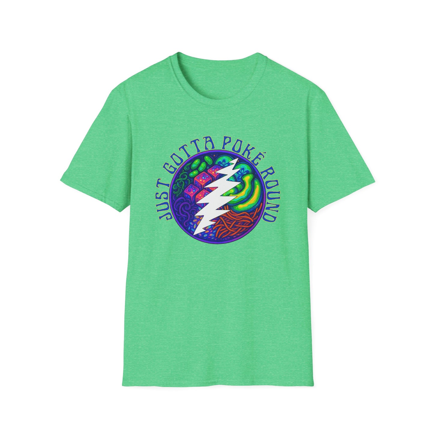Grateful Dead Psychadelic Shakedown Street Parody Shirt - Just Gotta Poké Round - Cosmic Unisex Softstyle T-Shirt