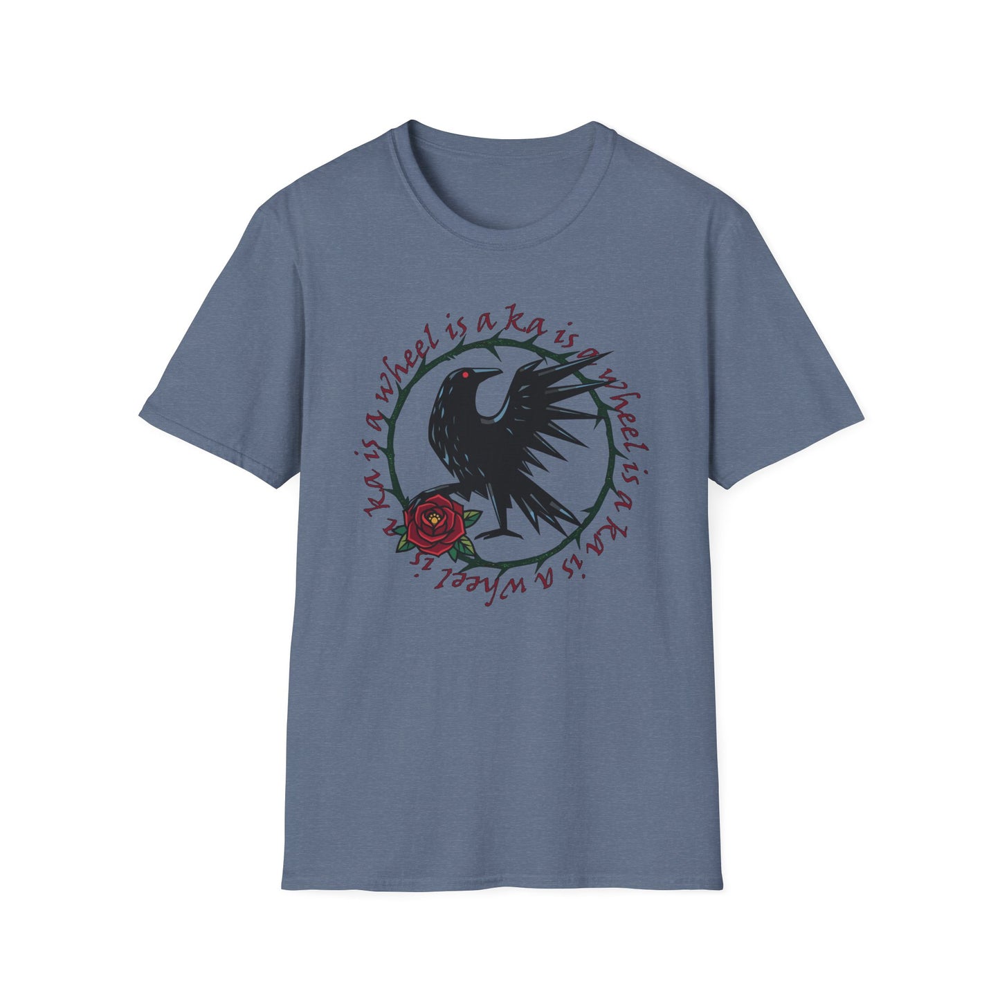 Ka Is a Wheel — Crow & Rose Sigil Tee (Dark Tower × The Stand Tribute) Unisex T-Shirt
