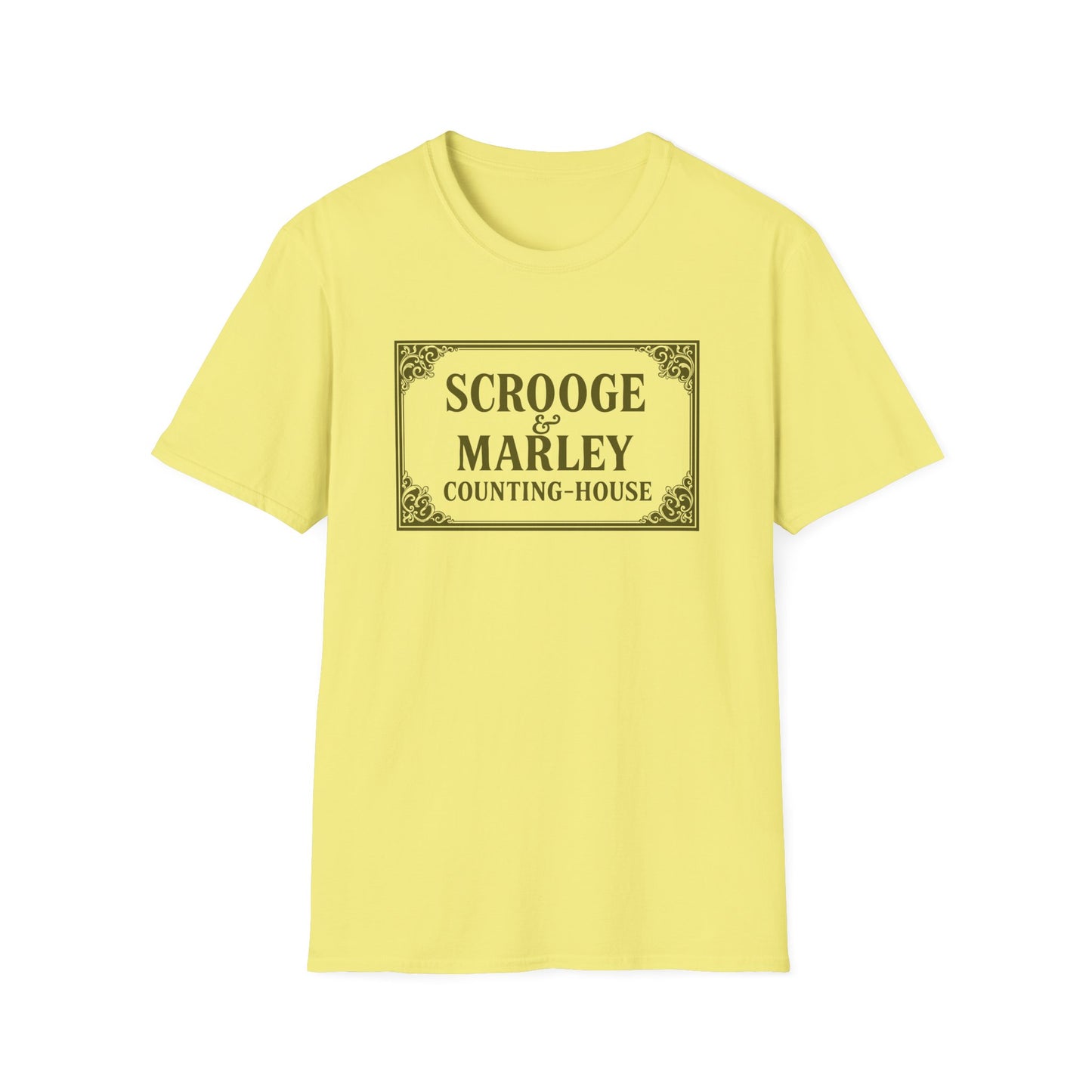Scrooge & Marley Counting-House Tee - Christmas Holiday Unisex Softstyle T-Shirt