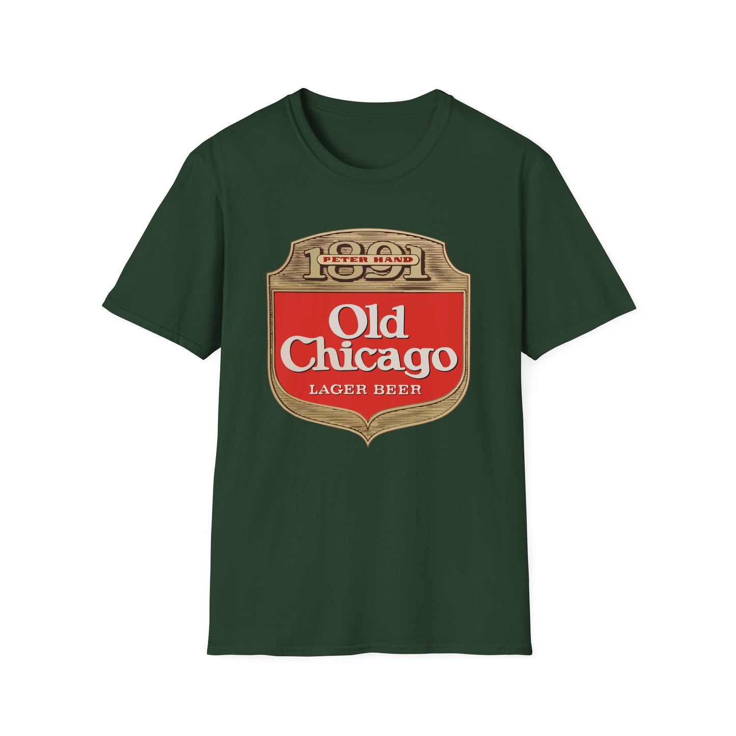 Vintage Old Chicago Lager Tee – Retro Beer Brand Revival Unisex Softstyle T-Shirt