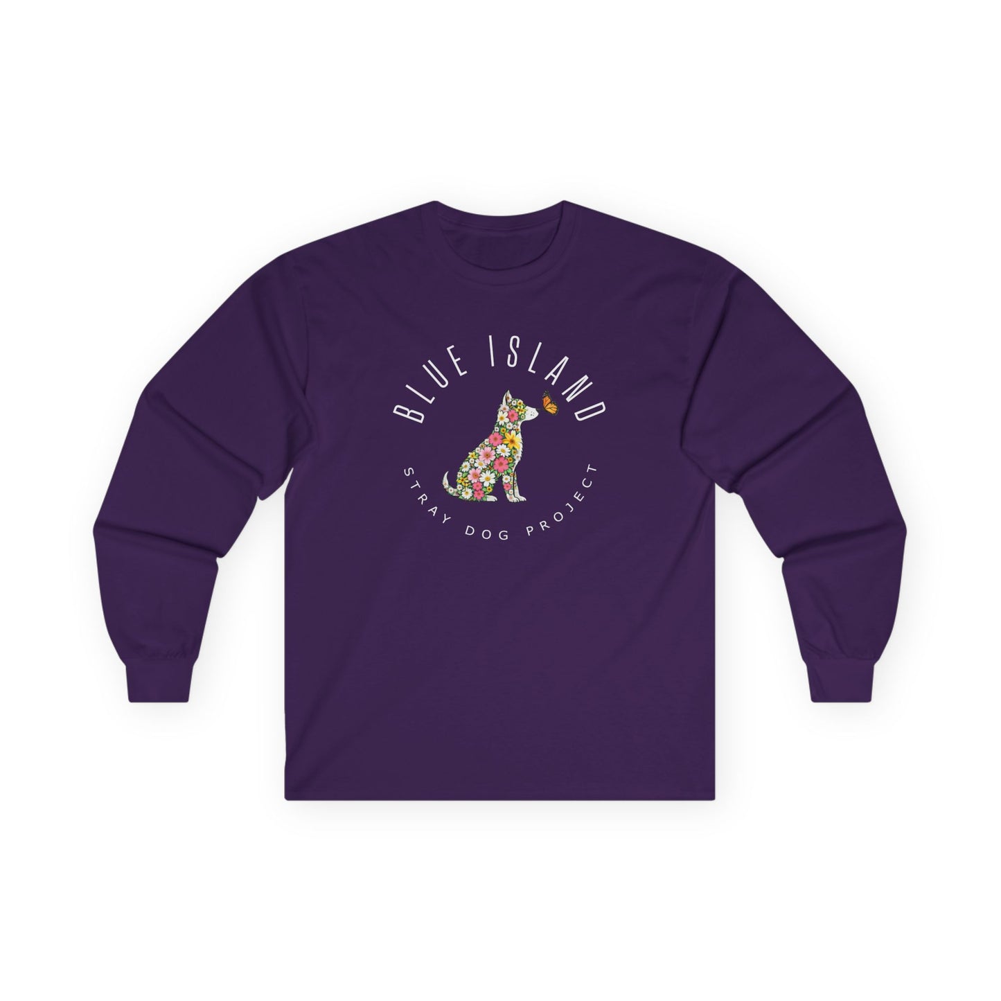 Blue Island Stray Dog Project Spring Long Sleeve Tee (Adult Unisex sizes)