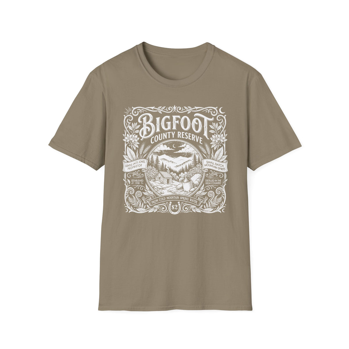 Bigfoot County Reserve - Brown-Eyed Women Deadhead Vintage Whiskey Label T-Shirt