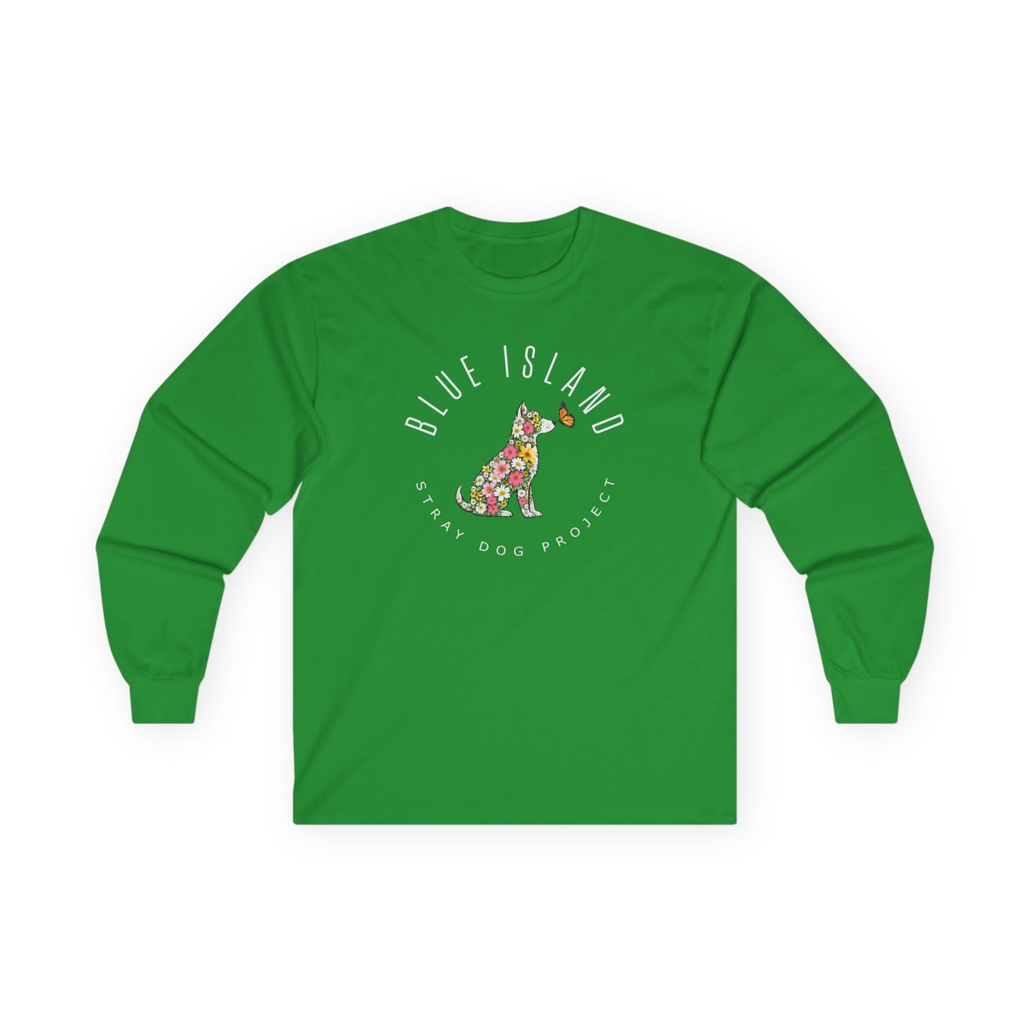 Blue Island Stray Dog Project Spring Long Sleeve Tee (Adult Unisex sizes)