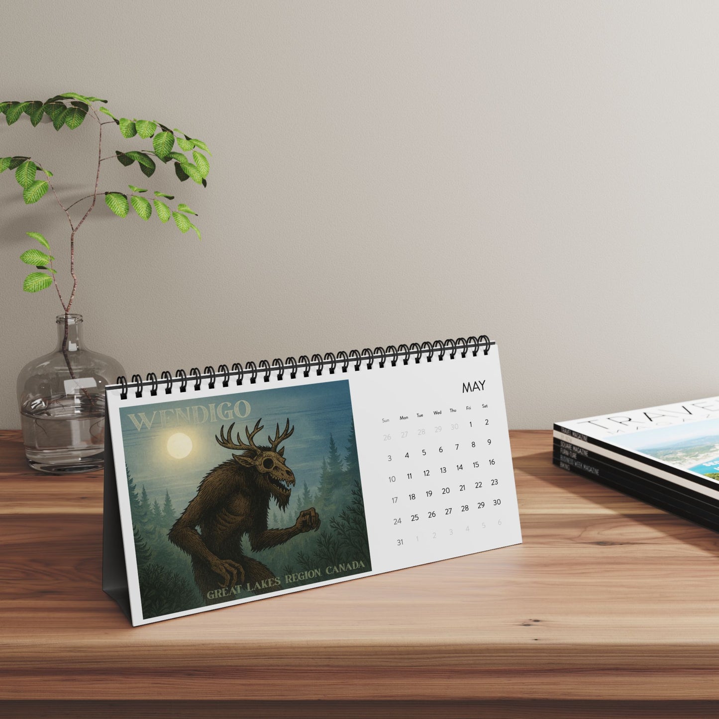 Creepy Cryptids & Freaky Folklore 2026 Desktop Calendar