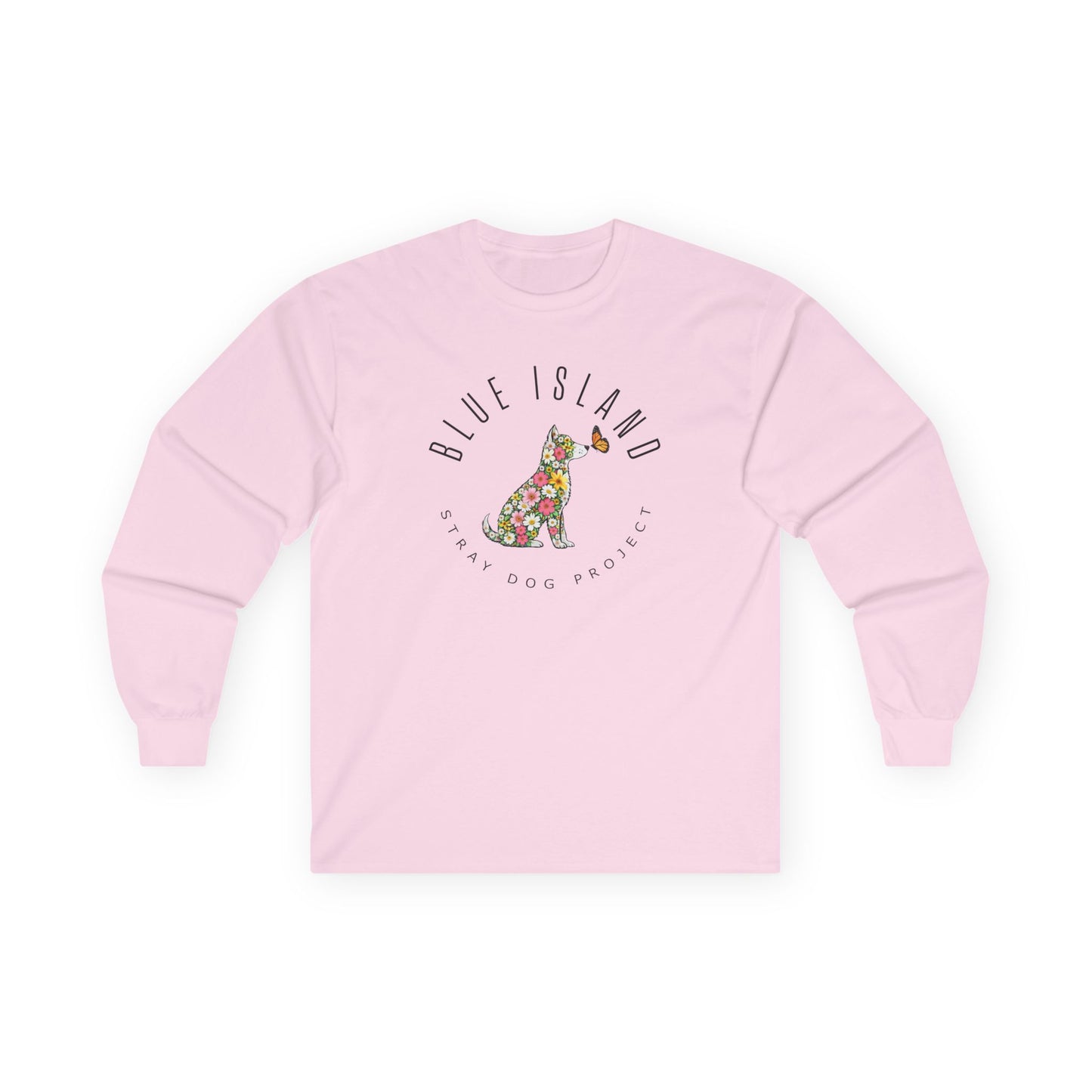 Blue Island Stray Dog Project Spring Long Sleeve Tee (Adult Unisex sizes)