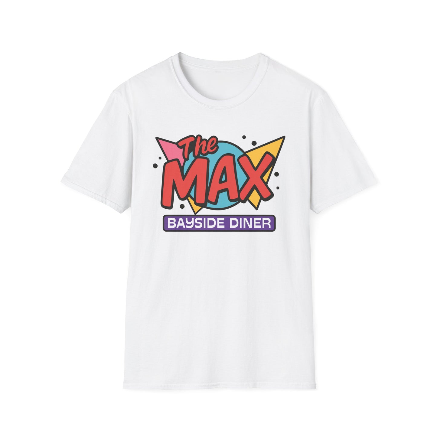 Saved by the Bell “The Max” Retro Logo T-Shirt – Bayside Diner Throwback Softstyle Unisex T-Shirt
