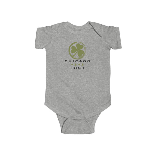 Chicago Irish Baby with Shamrock - Cute Baby Bodysuit Design for Newborns, Perfect Gift for Baby Showers & Birthdays