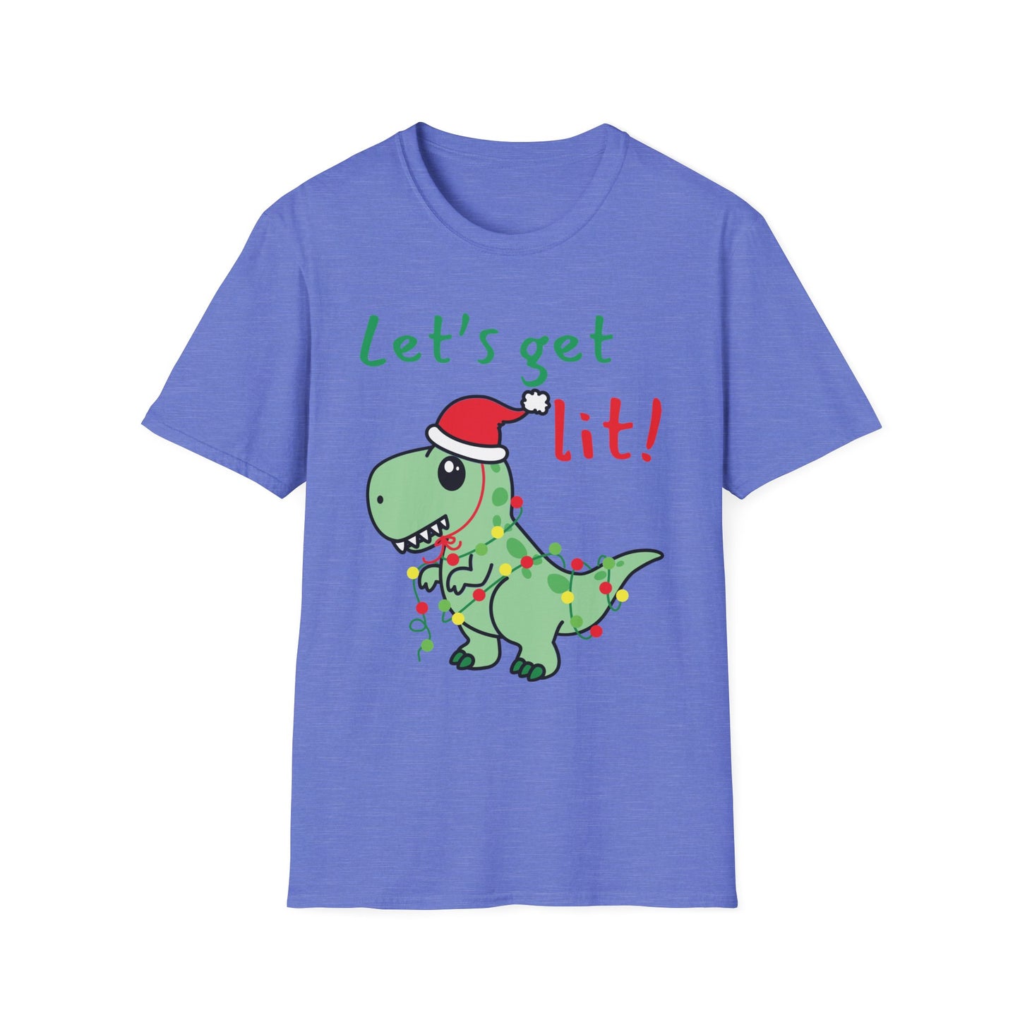 Christmas Dinosaur T-Shirt - Let's Get Lit!