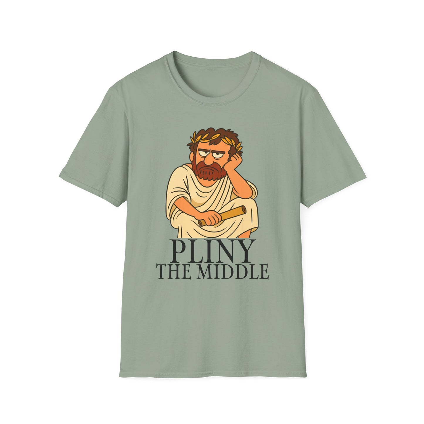 Pliny the Middle – Grumpy Philosopher Middle Child Unisex Softstyle T-Shirt