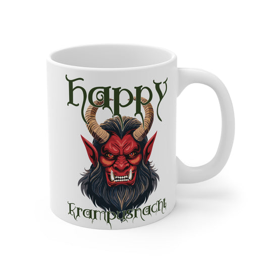 Happy Krampusnacht (Krampus Night)  - Krampus Christmas - 11 oz. Ceramic Holiday Mug