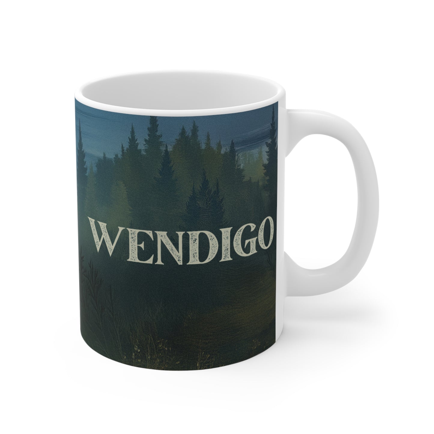 Wendigo Cryptid Coffee Mug - Creepy Folklore Coffee Cup- 11 oz. Ceramic Mug