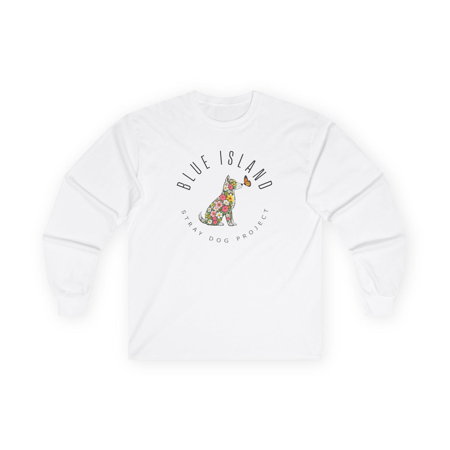 Blue Island Stray Dog Project Spring Long Sleeve Tee (Adult Unisex sizes)