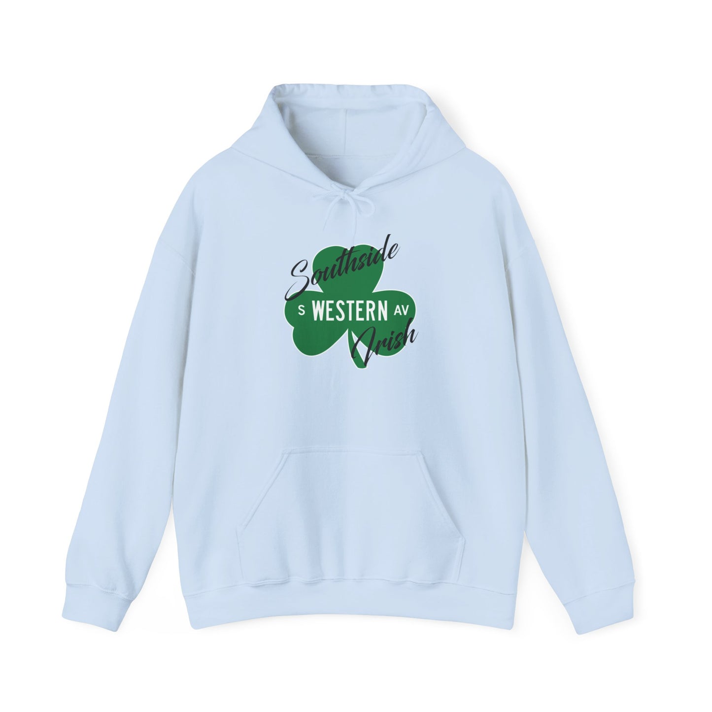 Chicago Southside Irish St. Patrick's Day Parade Western Avenue Shamrock Hooded Sweatshirt