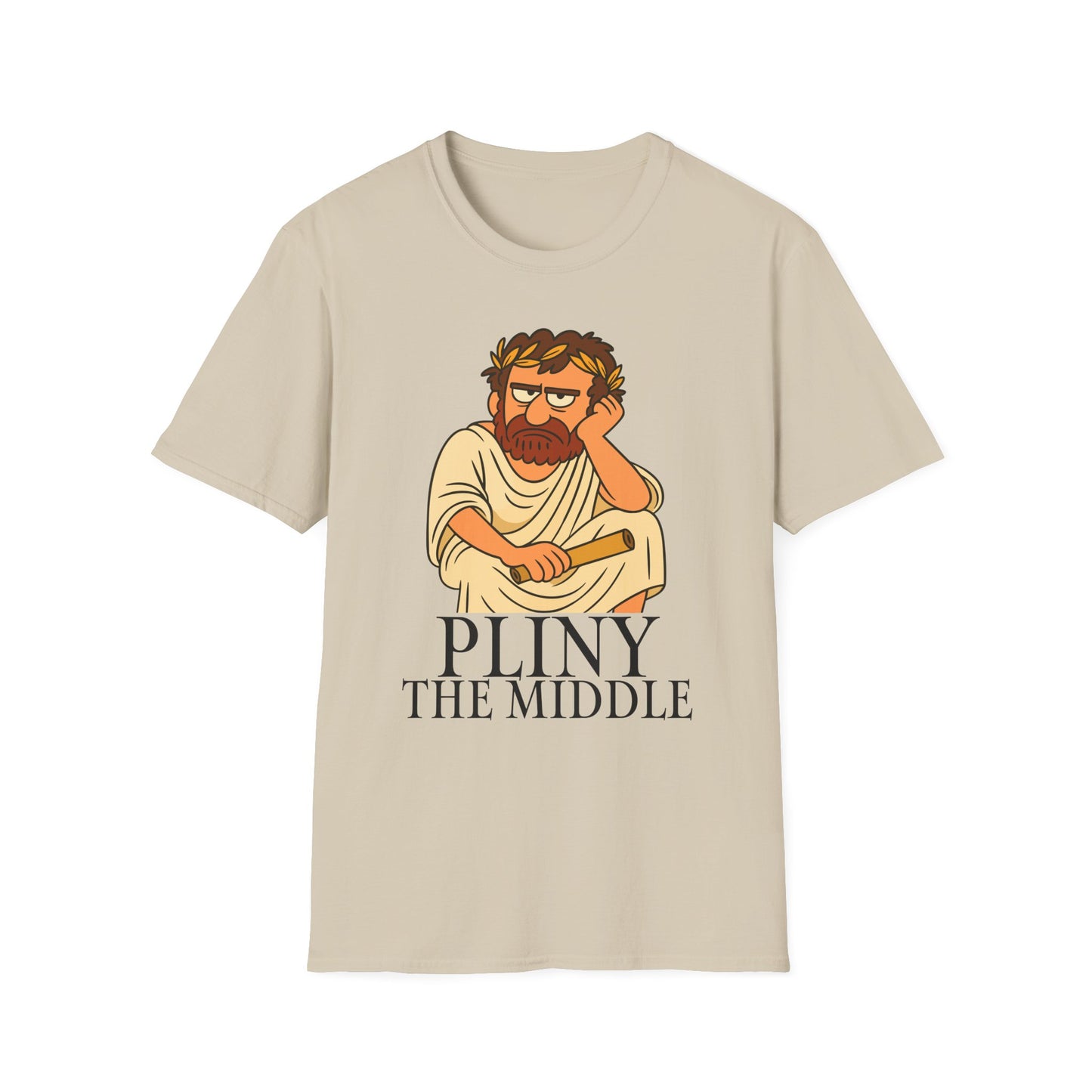 Pliny the Middle – Grumpy Philosopher Middle Child Unisex Softstyle T-Shirt