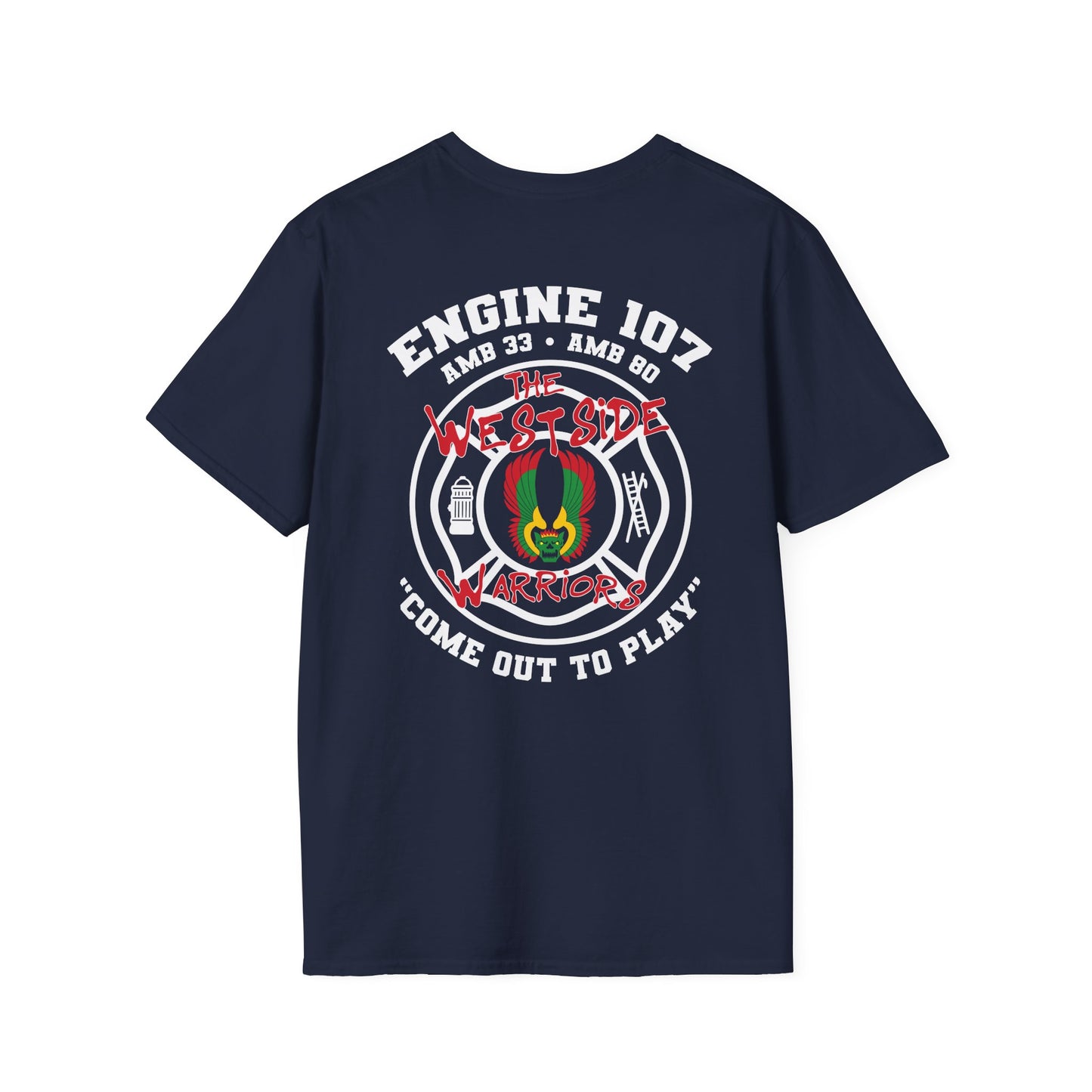 Chicago Fire Department Engine 107 – West Side Warriors Unisex T-Shirt