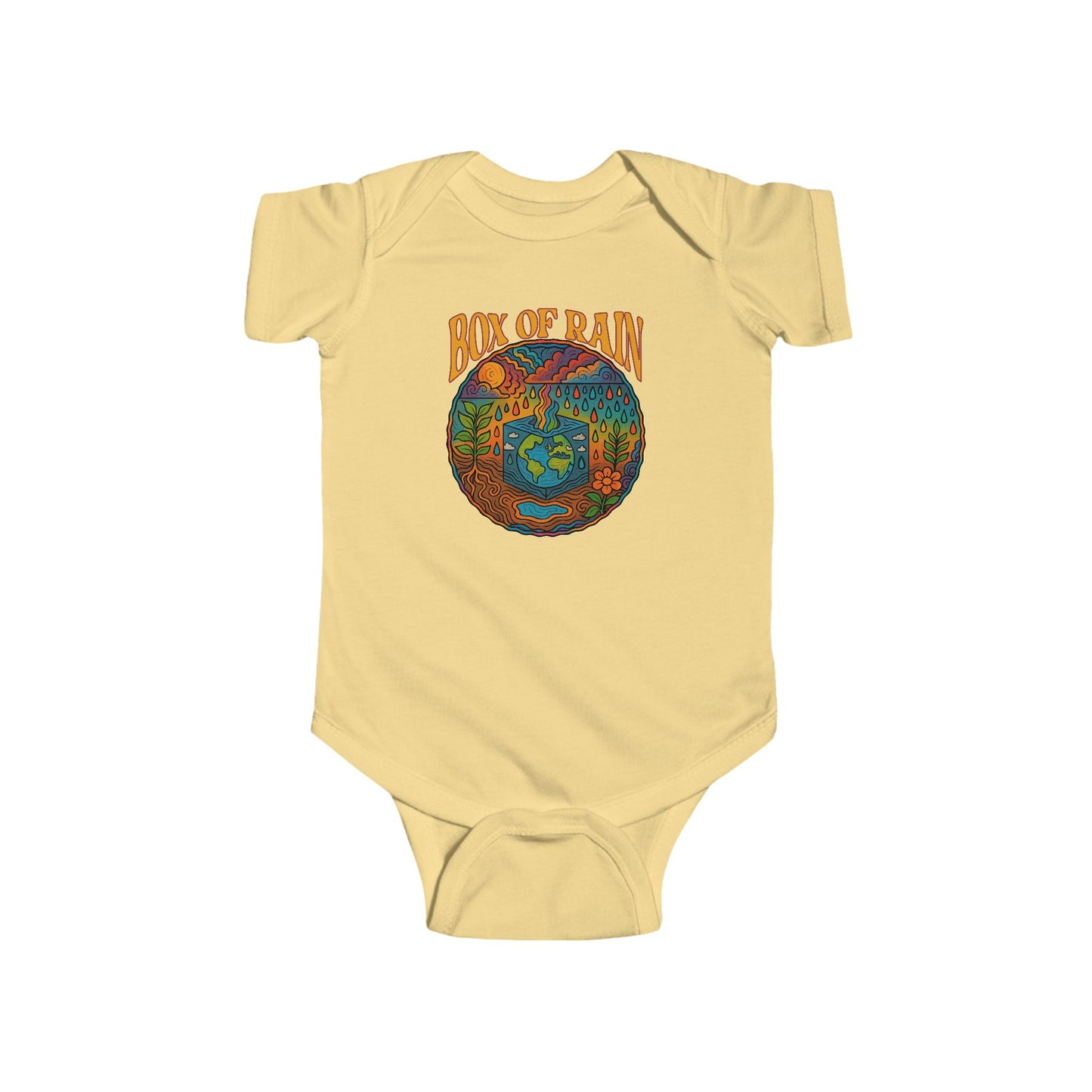 Grateful Dead Box of Rain Infant Bodysuit - Baby Shower or Kid's Birthday Gift for Deadheads